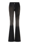 OUDE WAAG 25 Early Autumn Washed Stretch Denim Flared Pants OW-OW-25PF-PT06C1BU690-SL Dark Blue(PT05C1BL094)